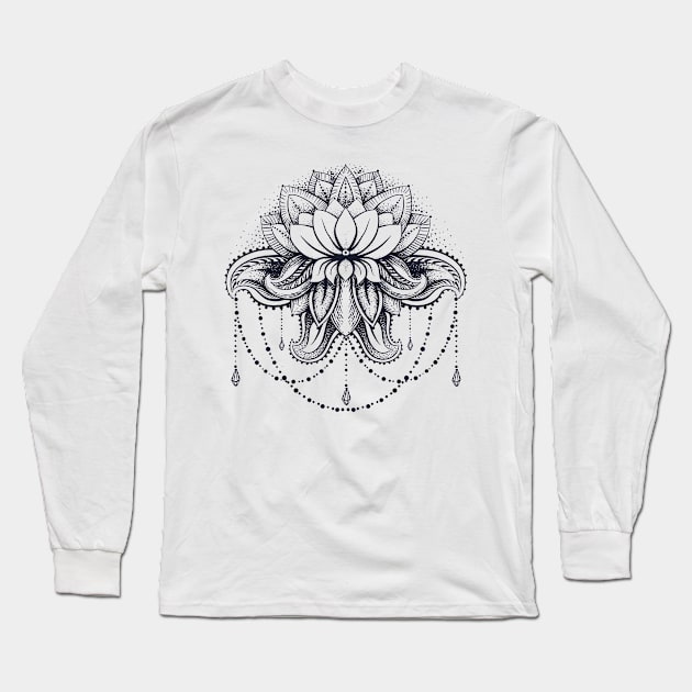 Lotus #09 Long Sleeve T-Shirt by Olga Berlet